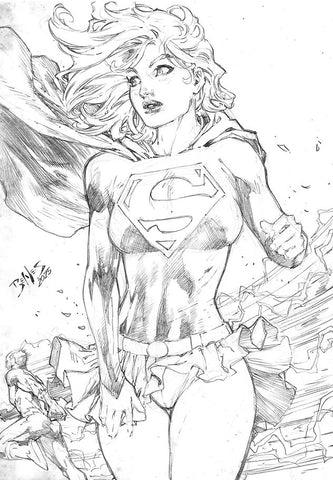 Supergirl and the Flash by Ed Benes
