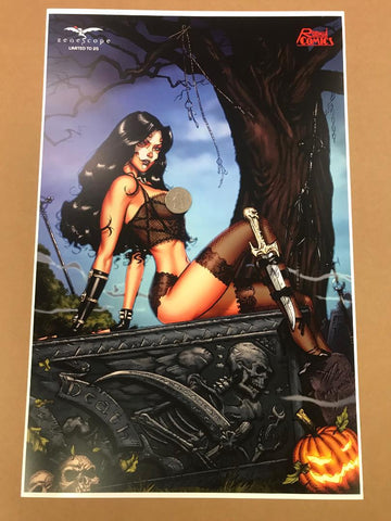 Zenescope 2023 Rodman Comics stamped logo adult poster 11x17