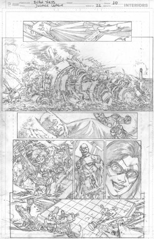 Justice League 22 page 10 Ivan Reis unused