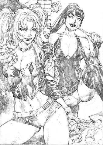 Harley Quinn and Punchline by Ed Benes