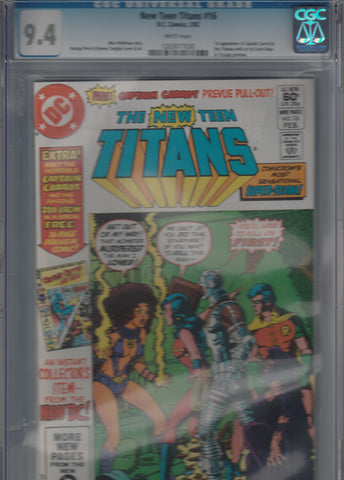 New Teen Titans 16 CGC 9.4