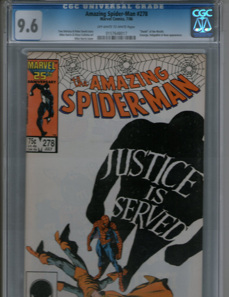 Amazing Spiderman 278 cgc 9.6
