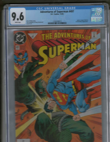 Adventures of Superman 497 CGC 9.6