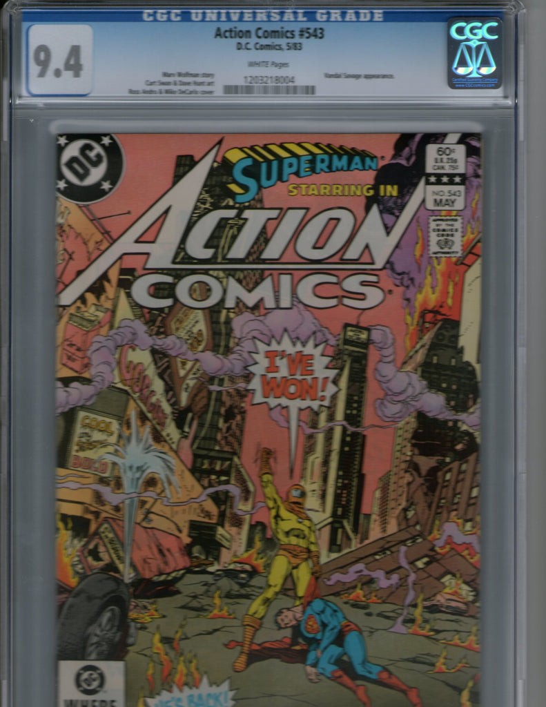 Action Comics 543 CGC 9.4 Superman