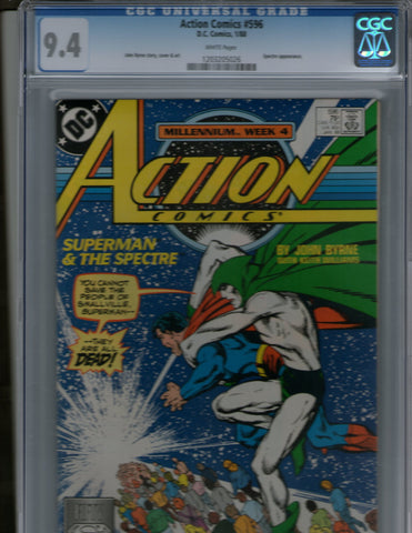 Action Comics 596 CGC 9.4 Superman Spectre